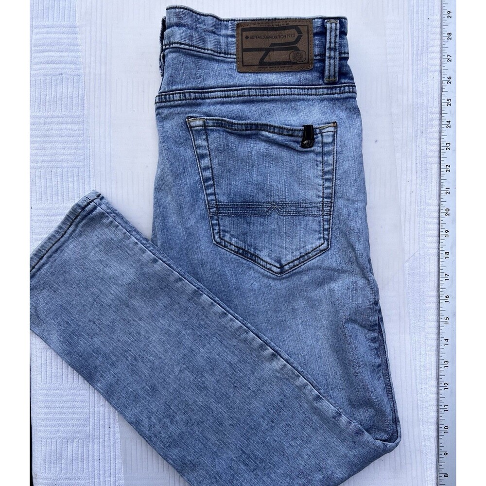 Buffalo David Bitton Ash-X Slim Stretch Jeans Men’s 32x30 Light Wash Denim